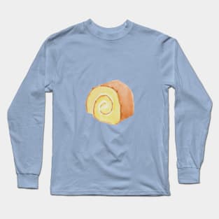 Swiss roll cake watercolour design Long Sleeve T-Shirt